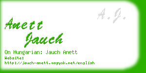 anett jauch business card